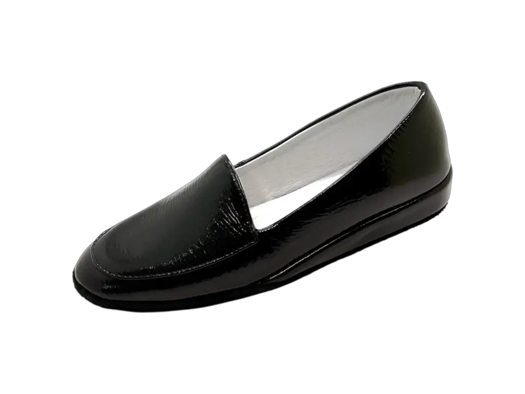 CLAIRE vernis fripé Chaussure d'intérieur cuir 