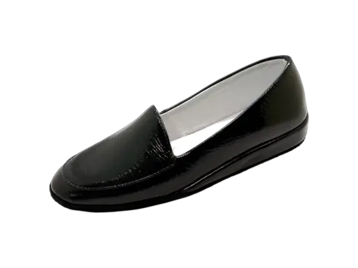 CLAIRE vernis fripé Chaussure d'intérieur cuir 