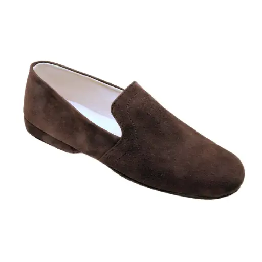 BASILE Chaussure d'intérieur cuir suédé