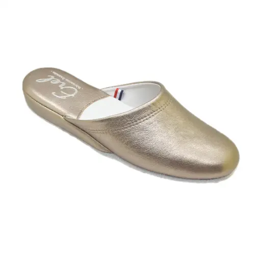 AMBRE Mule cuir métallisé